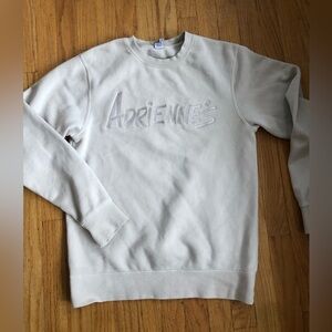 Cream “Adrienne’s” custom crew neck